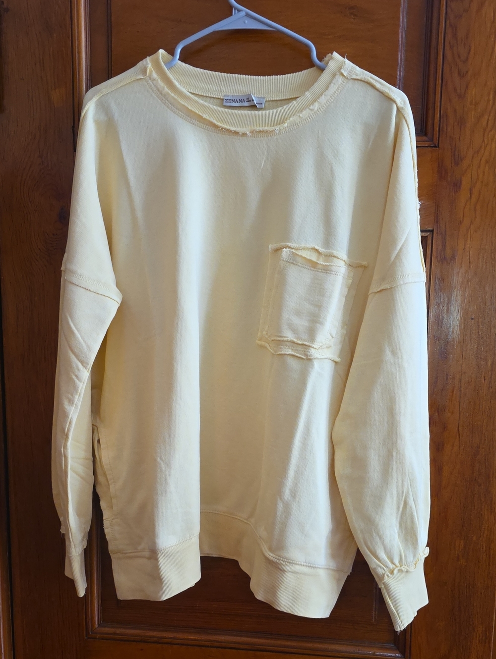 Zenana *RARE YELLOW French Terry Top W/ Pockets!!!